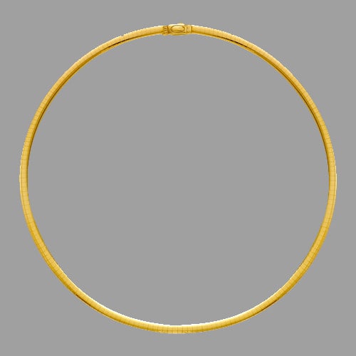 14K DOUBLE SIDED OMEGA CHAIN YELLOW & WHITE GOLD: 14K Yellow/White GoldApprox. 4.0mm WideHigh PolishDouble-Sided: Yellow/WhiteBox Clasp16" Long22G