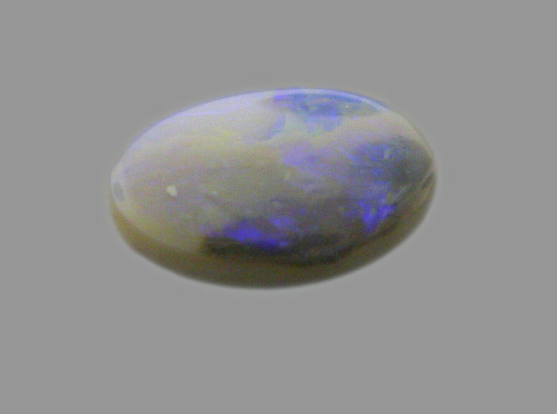 1.7ct LOOSE OVAL CABOCHON NATURAL BLACK OPAL AUSTRALIA (1 of 2)