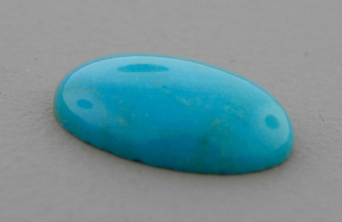 NATURAL OVAL CABOCHON BLUE TURQUOISE 18x13mm (1 of 2)