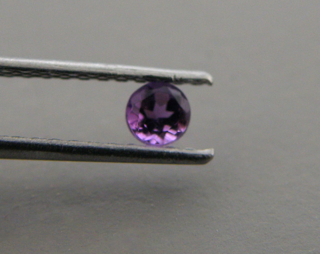 1mm ROUND CUT NATURAL UNTREATED PURPLE AMETHYST: LOOSE NATURAL PURPLE AMETHYST ROUND CUT Sale is for 1 round cut natural purple amethyst Amethyst measures 1mm in diameter If you purchase 2 and want matching pair please let me know. New, never used b