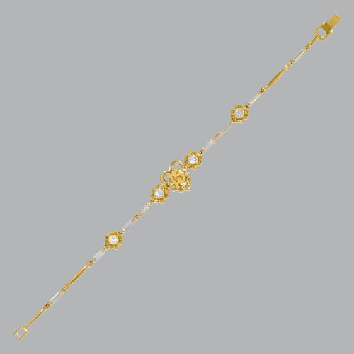 14K YELLOW GOLD CZ 15 ANOS HEART BUTTERFLY (1 of 2)