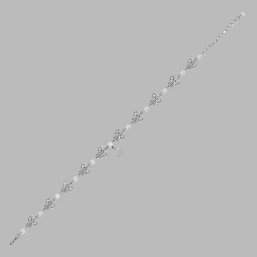 14K WHITE GOLD CZ 15 ANOS BRACELET BUTTERFLY: 14K WHITE GOLD BRACELET 14K Solid White Gold (not gold plated or gold filled)Cz cubic zirconia Approx. 7mm Wide, 12mm CenterHigh Polish Satin Finish Cubic ZirconiaButterfly designSpring ClaspStamp: 14