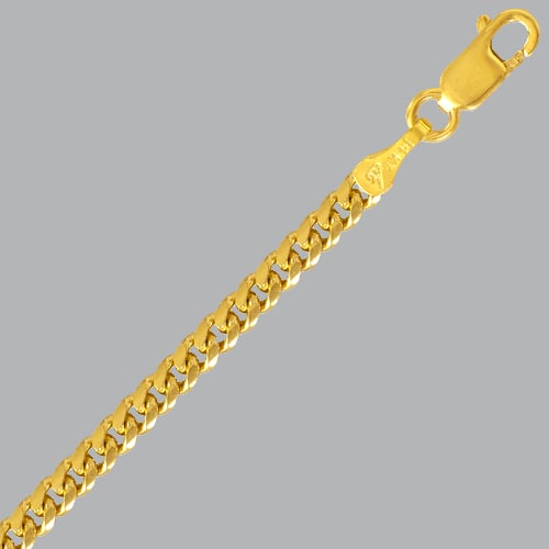 NEW 14K YELLOW GOLD HEAVY MIAMI CUBAN BRACELET 4mm (1 of 1)