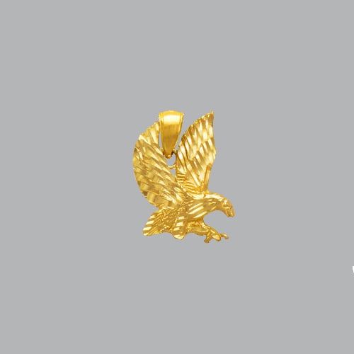 NEW 14K YELLOW GOLD FANCY EAGLE PENDANT (1 of 1)