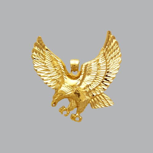 NEW 14K YELLOW GOLD FANCY EAGLE PENDANT (1 of 1)