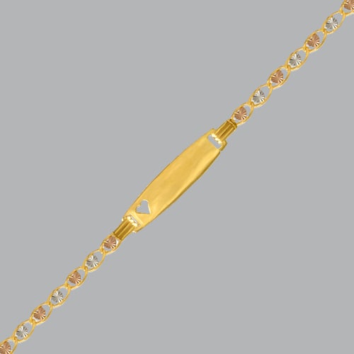 NEW-14K-TRI-COLOR-BABIES-BABY-ID-BRACELET-HEART-C (1 of 2)