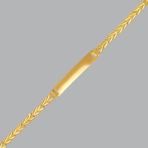 14K YELLOW GOLD BABIES BABY LEAF ID BRACELET (1 of 2)