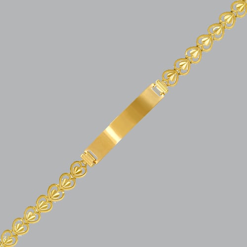 14K YELLOW GOLD BABIES BABY HEART ID BRACELET (1 of 2)