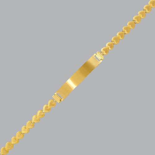 14K YELLOW GOLD BABIES BABY HEART ID BRACELET (1 of 2)