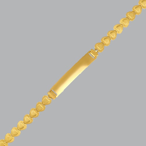 14K YELLOW GOLD BABIES BABY HEART ID BRACELET (1 of 2)