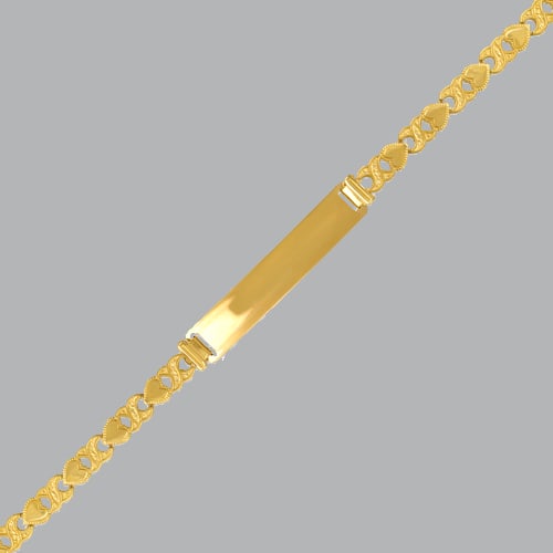 14K YELLOW GOLD BABIES BABY HEART ID BRACELET (1 of 2)