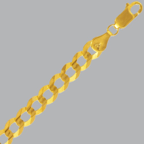 14K YELLOW GOLD LIGHT CUBAN CURB CHAIN NECKLACE (1 of 2)