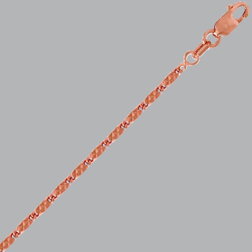 NEW 14K ROSE GOLD DISCO SNAIL CHAIN NECKLACE (1 of 2)