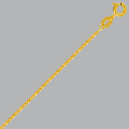 NEW 14K YELLOW GOLD DISCO SNAIL CHAIN NECKLACE: NEW 14K YELLOW GOLD DISCO SNAIL NECKLACE 14K Solid Yellow Gold Necklace (not gold plated or gold filled) Sizes measure 1mm and 1.2mm wide Lengths measure from 18" Well made chains Spring clasps Chains