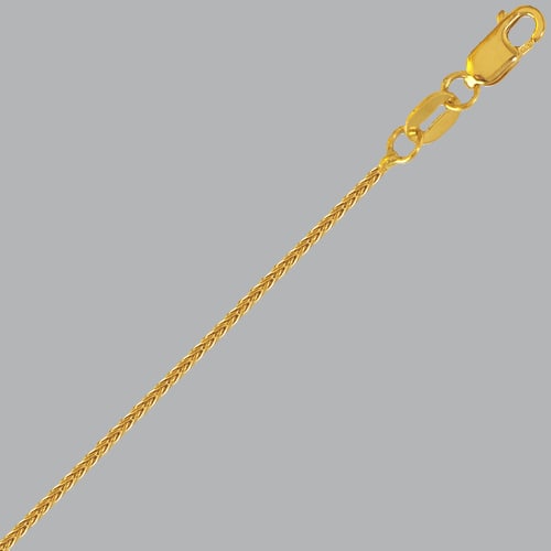 14K YELLOW GOLD WHEAT CHAIN NECKLACE (1 of 2)