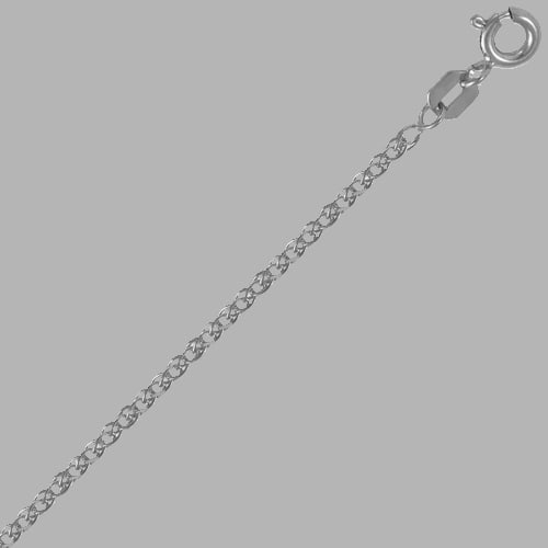 14K WHITE GOLD OPEN WHEAT CHAIN NECKLACE: NEW 14K WHITE GOLD OPEN WHEAT NECKLACE 14K Solid White Gold Necklace (not gold plated or gold filled) Sizes measure 1.8mm wide Lengths measure from 18" Well made chains Spring clasps Chains are New Ap
