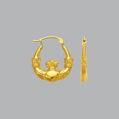 14K YELLOW GOLD LADIES HOLLOW SHRIMP HOOP EARRINGS: NEW 14K YELLOW GOLD EARRINGS New 14K Yellow Gold Earrings Measures: apx 20mm in diameter Hollow Shrimp Earrings with clasp backing Earrings have a polished finish Stamp: 14k Avg Weight: 2.2g