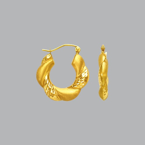 14K YELLOW GOLD LADIES HOLLOW SHRIMP HOOP EARRINGS: NEW 14K YELLOW GOLD EARRINGS New 14K Yellow Gold Earrings Measures: apx 20mm in diameter Hollow Shrimp Earrings with clasp backing Earrings have a polished finish Stamp: 14k Avg Weight: 2.2g