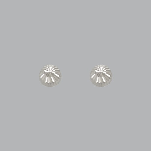 14K WHITE GOLD LADIES GIRLS STUD DIAMOND CUT EARRINGS: NEW 14K WHITE GOLD STUD EARRINGS New 14K White Gold Earrings Measures: 4mm Stud earrings Earrings have a polished finish Stamp: 14k Avg Weight: under 1 gram