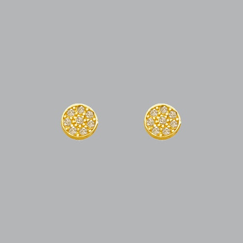 14K YELLOW GOLD LADIES STUD CZ EARRINGS SCREW BACK: NEW 14K YELLOW GOLD STUD EARRINGS New 14K Yellow Gold Earrings Measures: 5mm Diameter Stud Earrings with Cubic Zirconia Earrings have a polished finish Screw back Stamp: 14k Avg Weight: under 1g