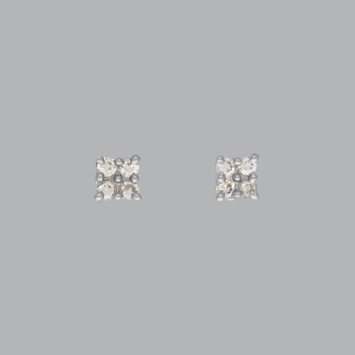 14K WHITE GOLD LADIES GIRLS STUD CZ EARRINGS SCREW BACK: NEW 14K WHITE GOLD STUD EARRINGS New 14K White Gold Earrings Measures: 4mm x 4mm Stud Earrings with Cubic Zirconia Earrings have a polished finish Screw back Stamp: 14k Avg Weight: under 1g
