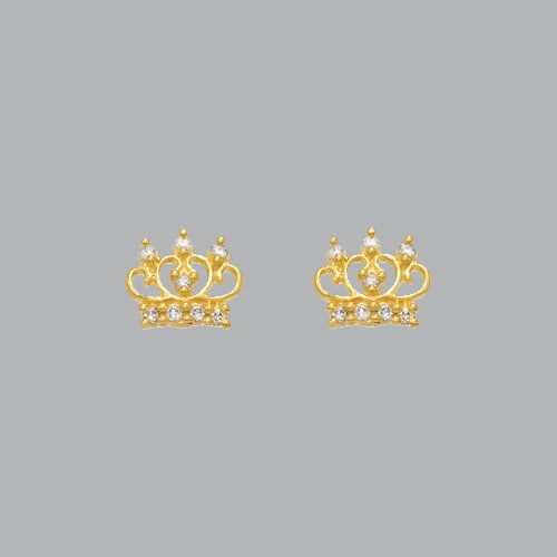 14K WHITE GOLD LADIES STUD CZ EARRINGS SCREW BACK TIARA: NEW 14K YELLOW GOLD STUD EARRINGS New 14K Yellow Gold Earrings Measures: 8mm W x 7mm H Stud Earrings with Cubic Zirconia Earrings have a polished finish Screw back Stamp: 14k Avg Weight: under 1g