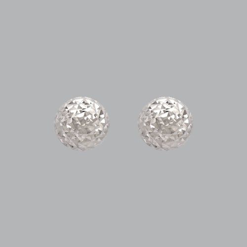 14K WHITE GOLD DIAMOND CUT EARRINGS DOME: NEW 14K WHITE GOLD STUD EARRINGS New 14K White Gold Earrings Measures: 10mm Diameter Stud Earrings Earrings have a polished finish Post back Stamp: 14k Avg Weight: Apx 1g