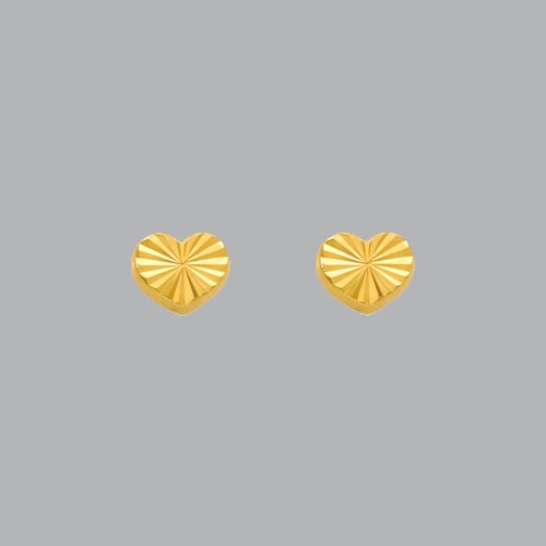 14K YELLOW GOLD BABY CHILDREN GIRLS STUD EARRINGS HEART: NEW 14K YELLOW GOLD STUD EARRINGS New 14K Yellow Gold Earrings Measures: 6mm W x 5mm H Stud Earrings Earrings have a polished finish Screw back Stamp: 14k Avg Weight: under 1g
