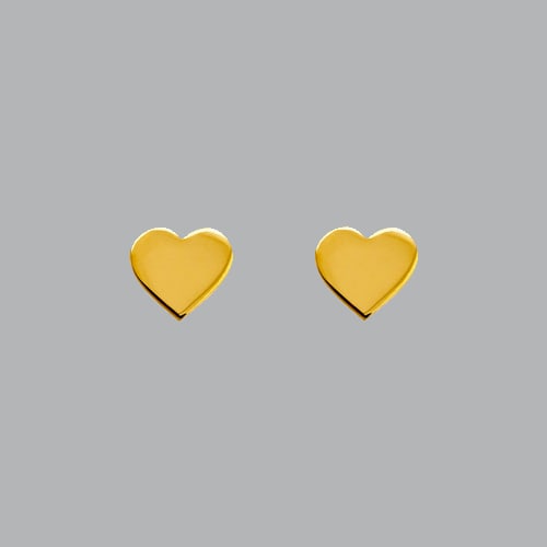 14K YELLOW GOLD BABY CHILDREN GIRLS STUD EARRINGS HEART: NEW 14K YELLOW GOLD STUD EARRINGS New 14K Yellow Gold Earrings Measures: 7mm W x 6.5mm H Stud Earrings Earrings have a polished finish Screw back Stamp: 14k Avg Weight: under 1g