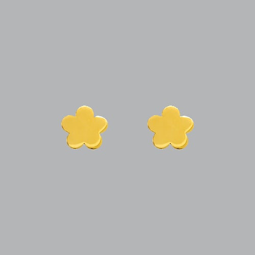 14K YELLOW GOLD BABY GIRLS STUD EARRINGS FLOWER: NEW 14K YELLOW GOLD STUD EARRINGS New 14K Yellow Gold Earrings Measures: 6.5mm W x 6.5mm H Stud Earrings Earrings have a polished finish Screw back Stamp: 14k Avg Weight: apx 1g