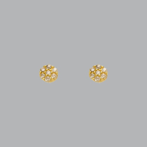14K YELLOW GOLD STUD CZ EARRINGS SCREW BACK CLUSTER: NEW 14K YELLOW GOLD STUD EARRINGS New 14K Yellow Gold Earrings Measures: 3mm in diameter Stud Earrings with Cubic Zirconia Earrings have a polished finish Screw back Stamp: 14k Avg Weight: apx 1g