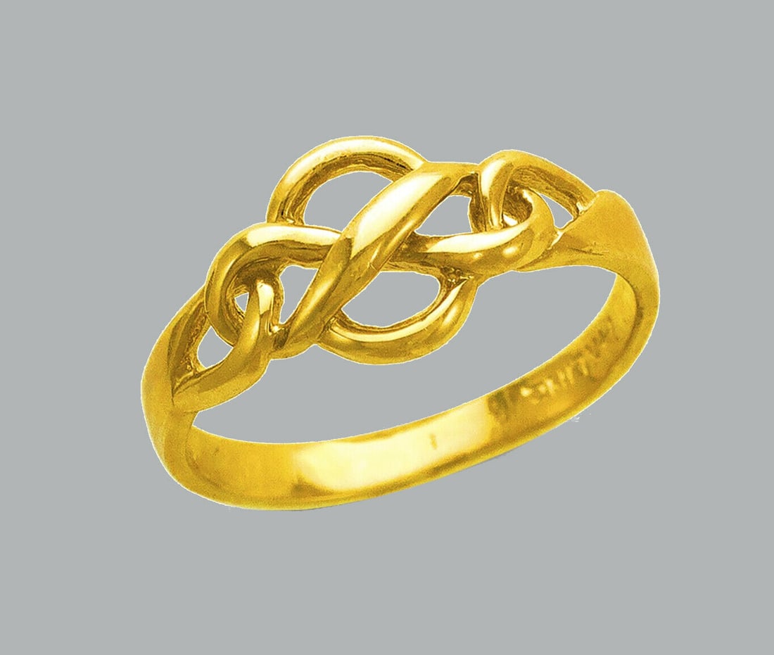 NEW 14K YELLOW GOLD LADIES RING INFINITY KNOT (1 of 1)
