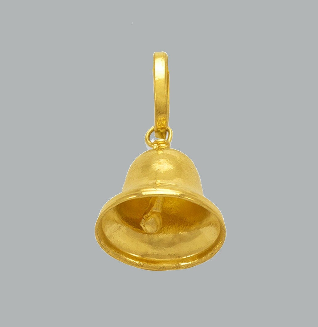 NEW 14K YELLOW GOLD BELL PENDANT / CHARM (1 of 1)