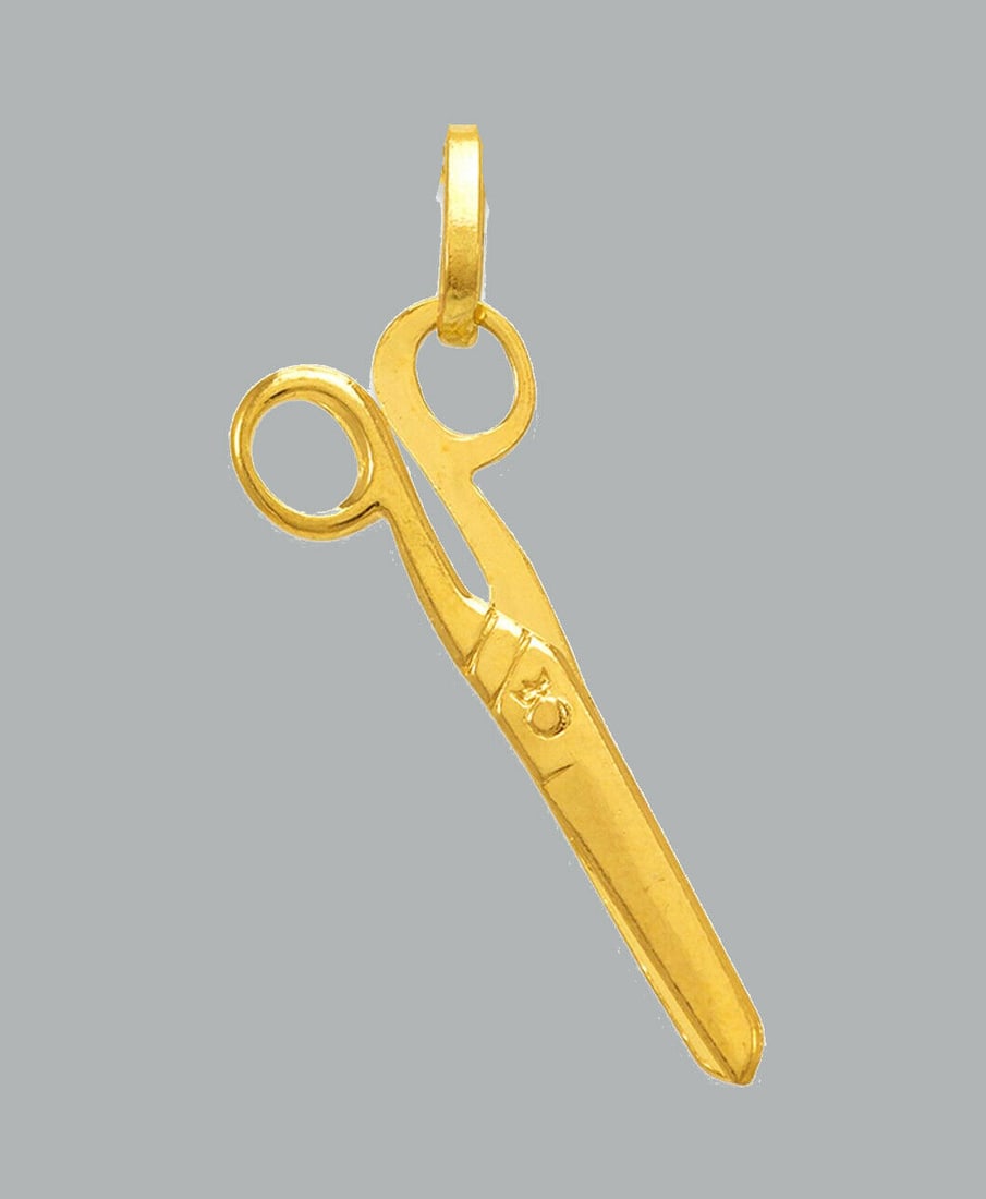 NEW 14K YELLOW GOLD SCISSORS PENDANT / CHARM (1 of 1)