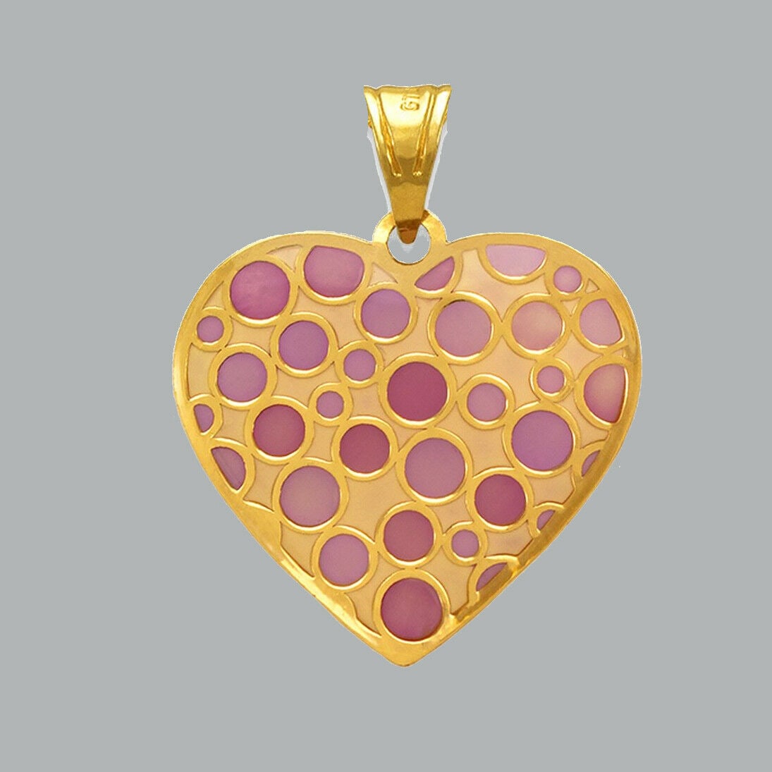 NEW 14K YELLOW GOLD ENAMEL PENDANT / CHARM HEART: NEW 14K YELLOW GOLD ENAMEL HEART PENDANT New 14K Yellow Gold Pendant Measures: 17x17mm Pendant has a polished finish Stamp: 14k Apx Weight: 0.5g