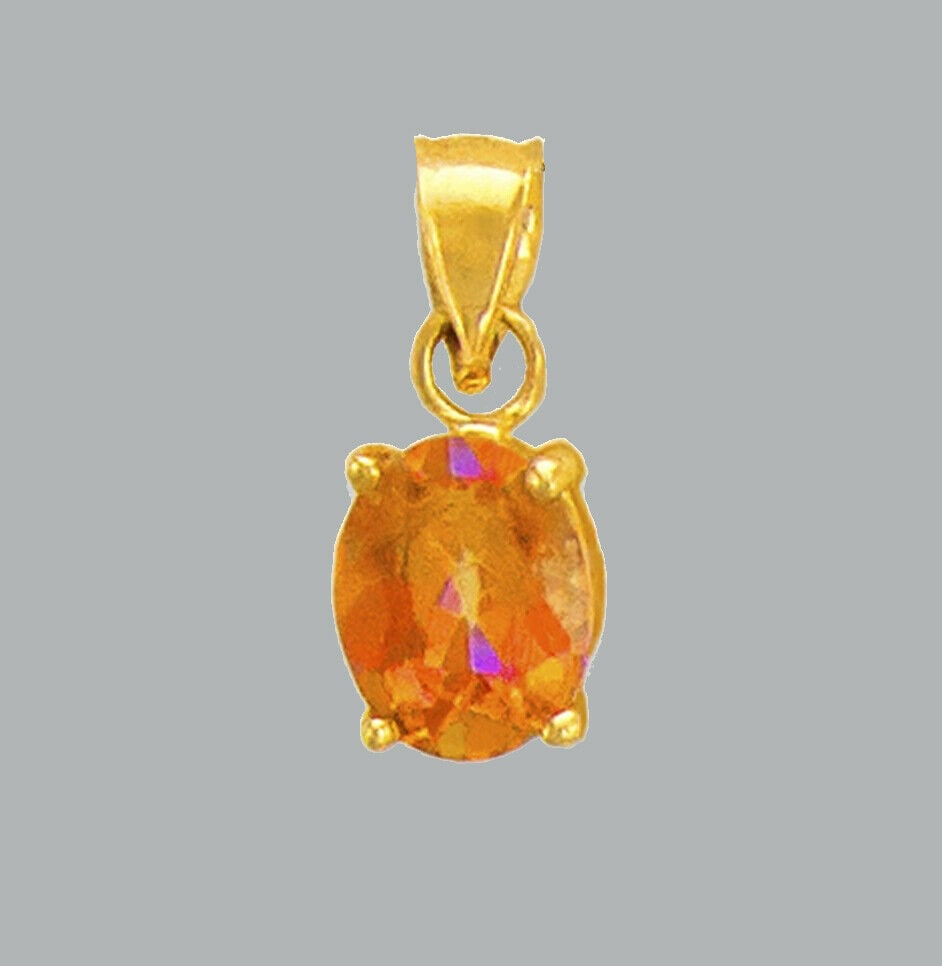 NEW 14K YELLOW GOLD OVAL CZ FANCY CHARM PENDANT: NEW 14K YELLOW GOLD CZ PENDANT New 14K Yellow Gold pendant Pendant measures 7x10mm Set with cubic zirconia Polished finish Stamp: 14k Apx Weight: 1.1g