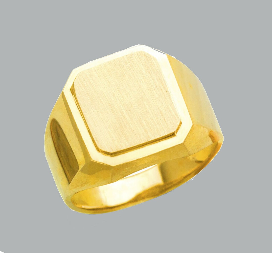 NEW 14K YELLOW GOLD LADIES RING SIGNET (1 of 1)
