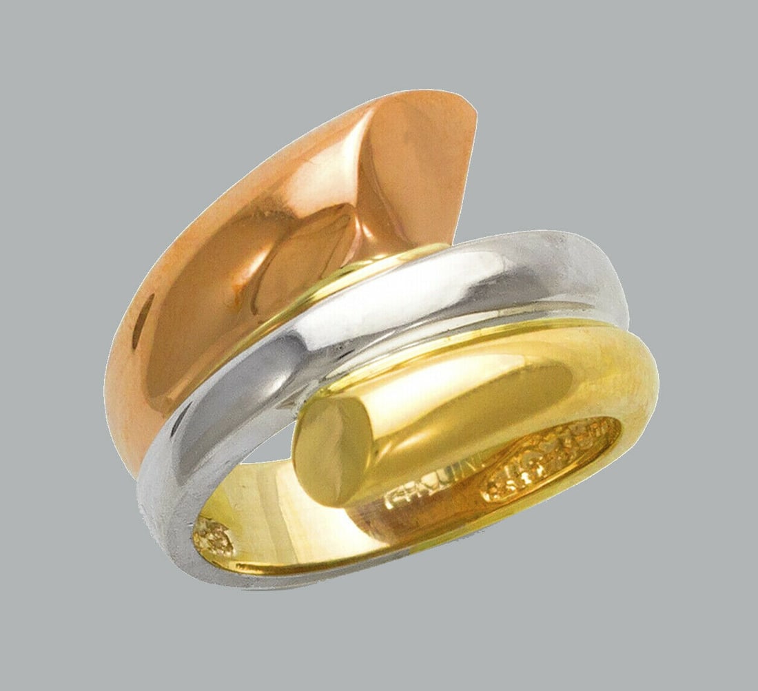 NEW 14K TRI COLOR GOLD LADIES FANCY RING (1 of 1)