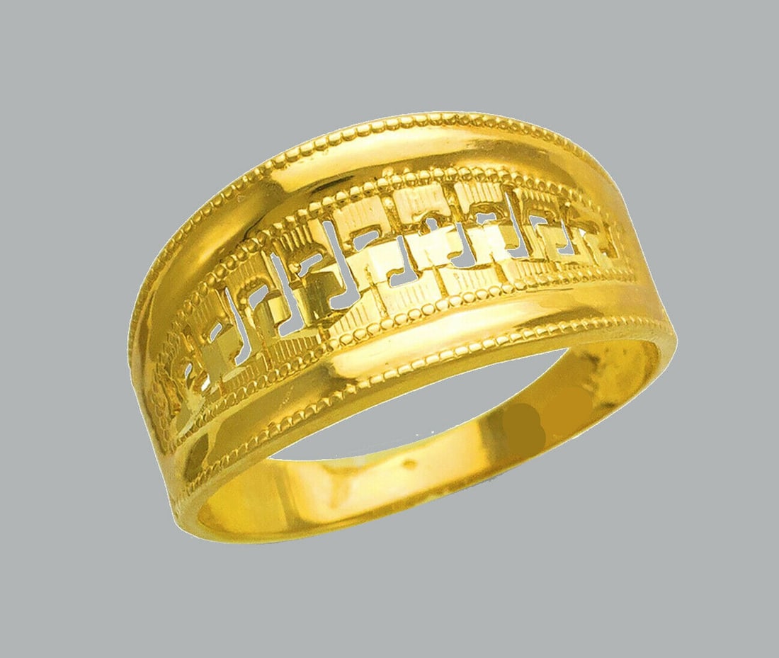 NEW 14K YELLOW GOLD LADIES RING BAND FILIGREE (1 of 1)