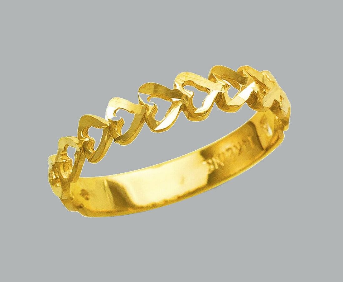 NEW 14K YELLOW GOLD LADIES RING HEART RING (1 of 1)