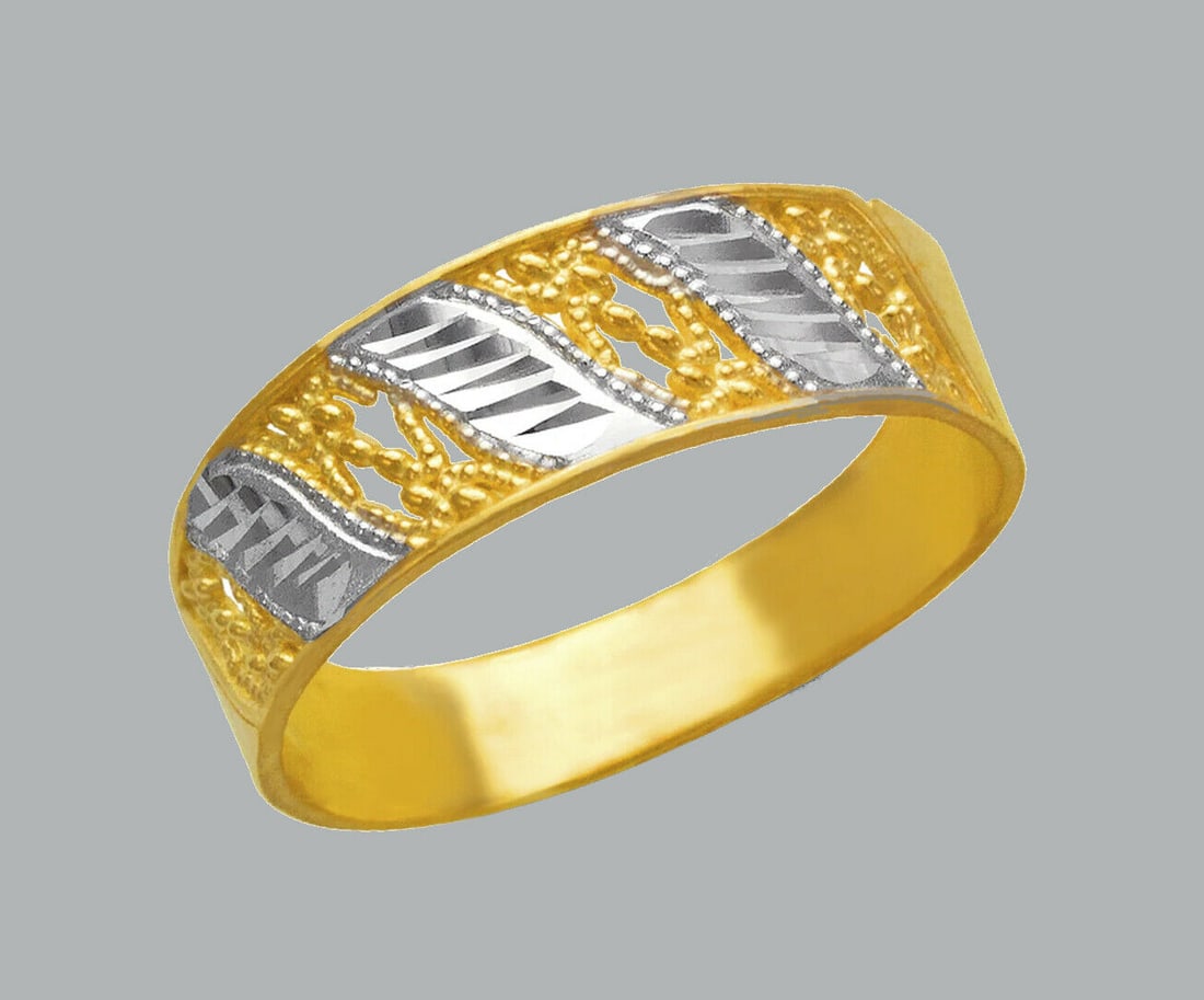 NEW 14K TWO TONE GOLD LADIES FANCY RING (1 of 1)