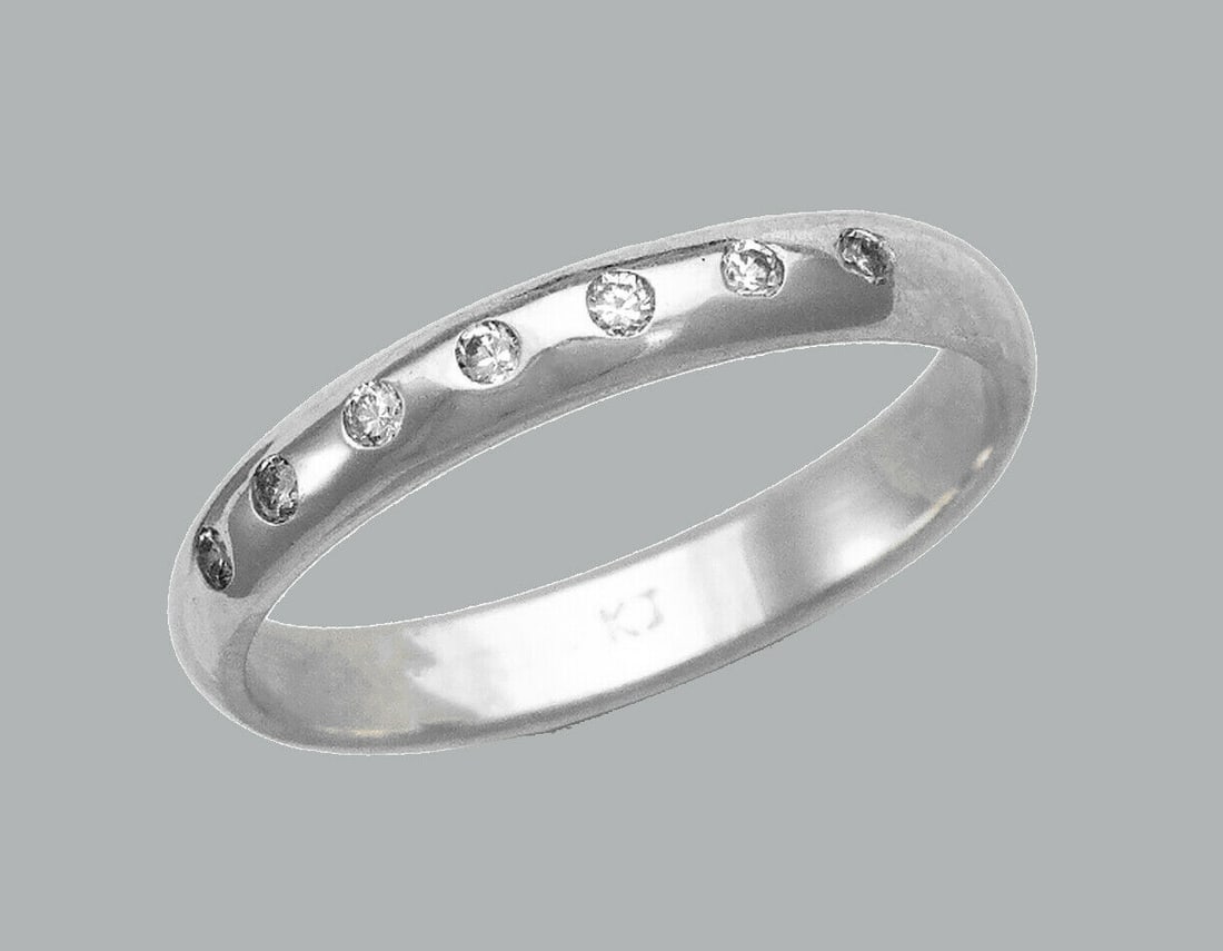 NEW 14K WHITE GOLD LADIES FANCY CZ RING BAND (1 of 1)