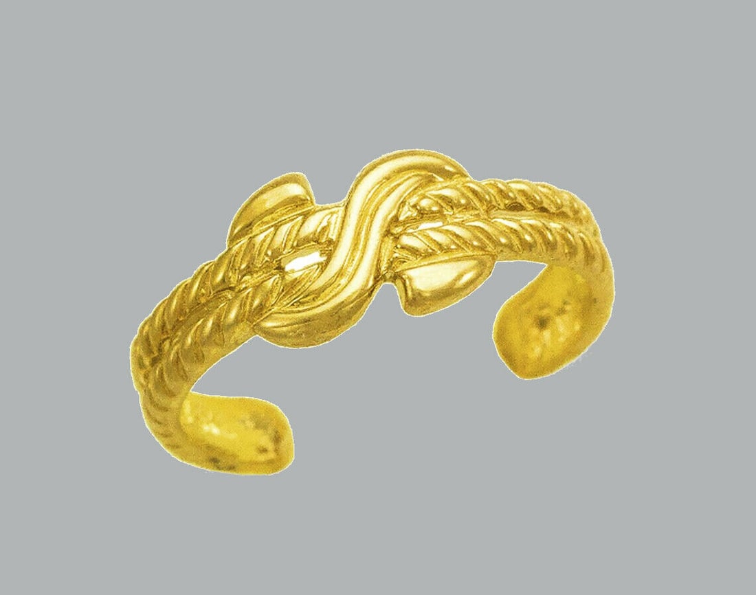 NEW 14K YELLOW GOLD LADIES KNUCKLE TOE RING DOLLAR SIGN (1 of 1)