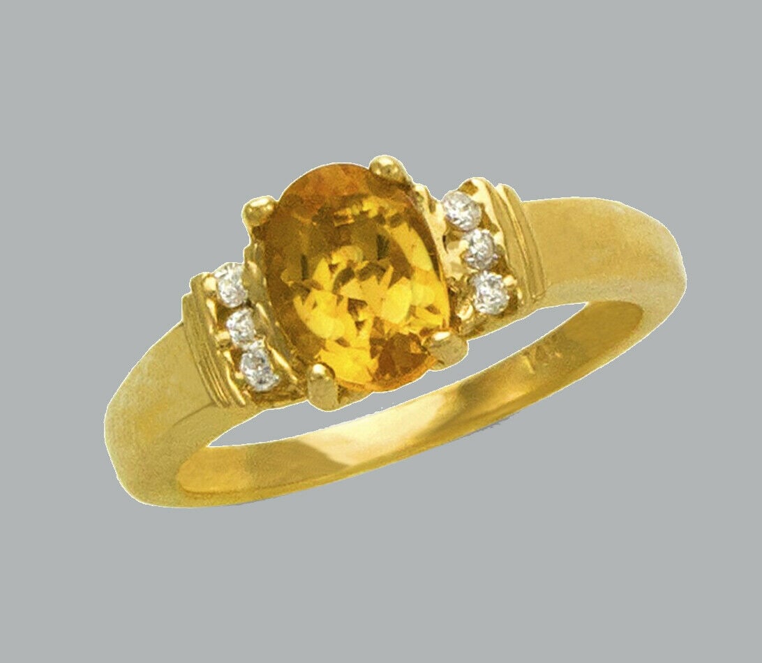 NEW 14K YELLOW GOLD LADIES CZ COCKTAIL RING (1 of 1)