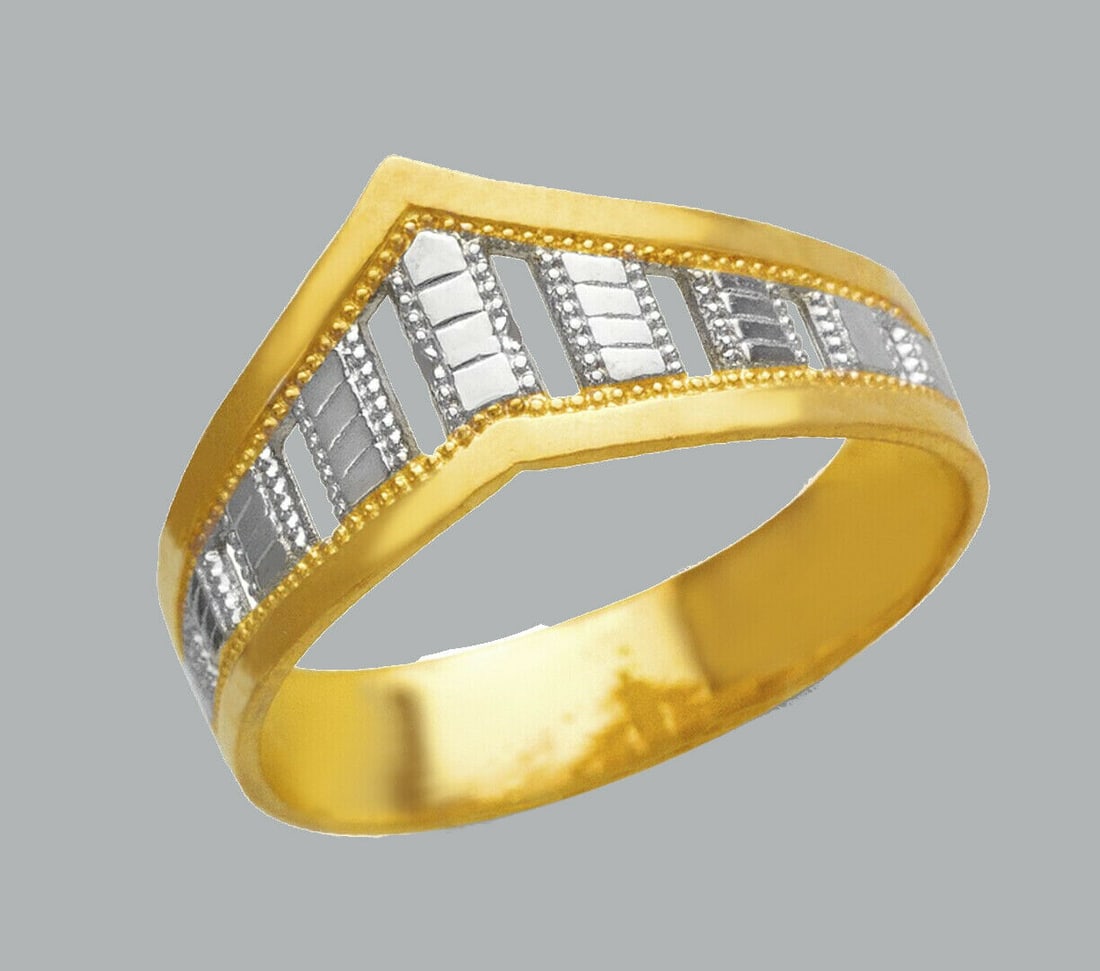 NEW 14K TWO TONE GOLD LADIES FANCY RING (1 of 1)