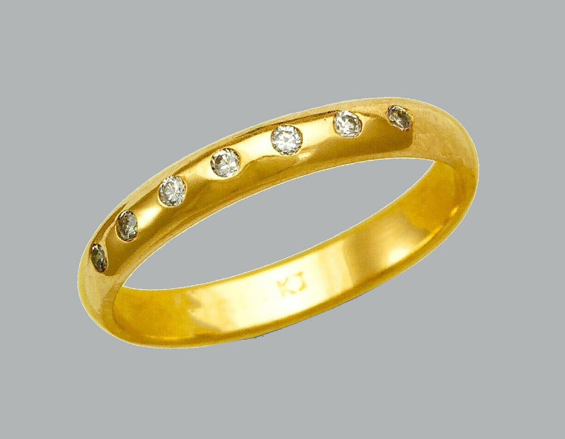 NEW 14K YELLOW GOLD LADIES FANCY CZ RING BAND (1 of 1)
