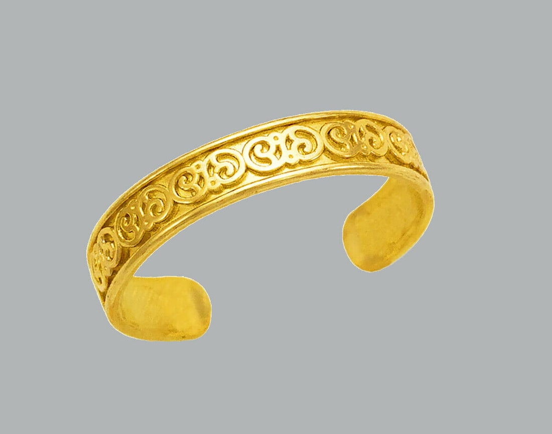 NEW 14K YELLOW GOLD KNUCKLE TOE RING (1 of 1)