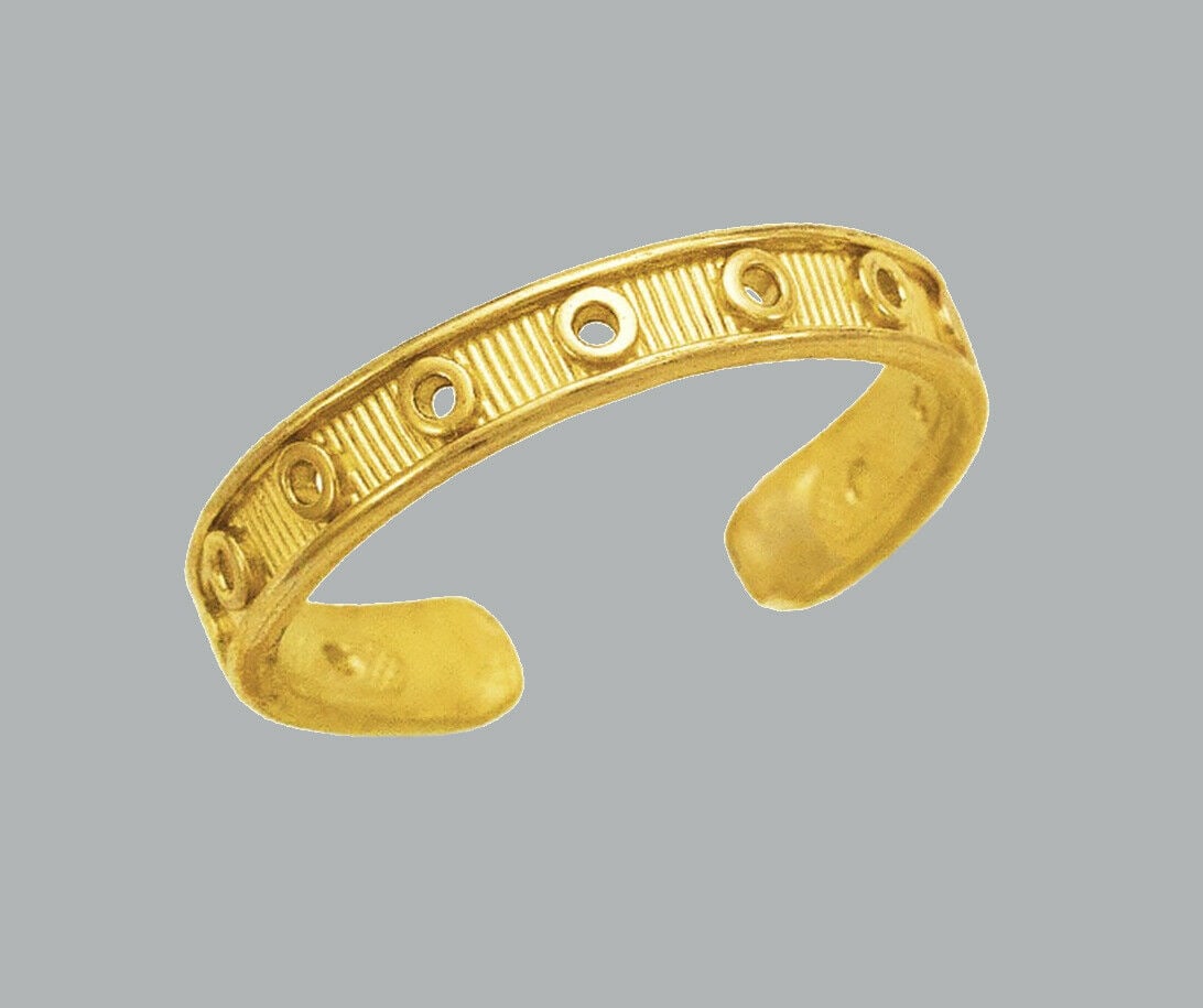NEW 14K YELLOW GOLD LADIES KNUCKLE TOE RING (1 of 1)