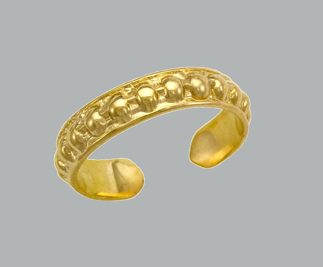 14K YELLOW GOLD LADIES KNUCKLE TOE RING BEAD (1 of 1)