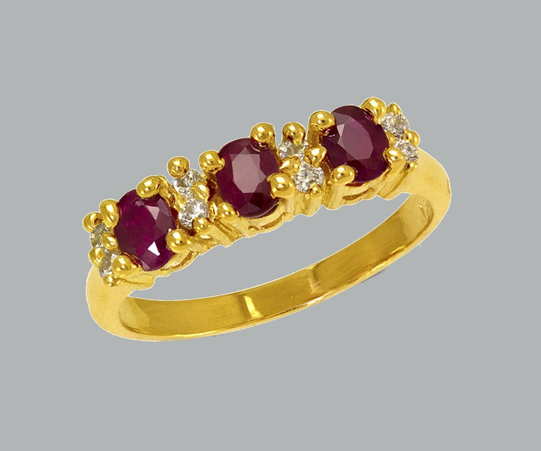 NEW 14K YELLOW GOLD LADIES FANCY CZ RING (1 of 1)